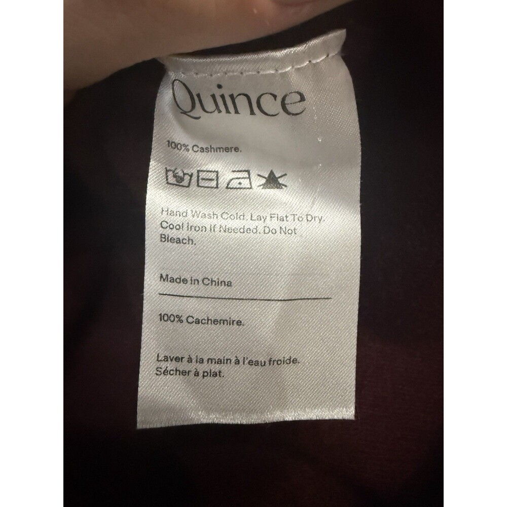 Quince Mongolian Cashmere Crewneck Boxy Sweater XL Quiet Luxury Rich Burgundy - Picture 5 of 6